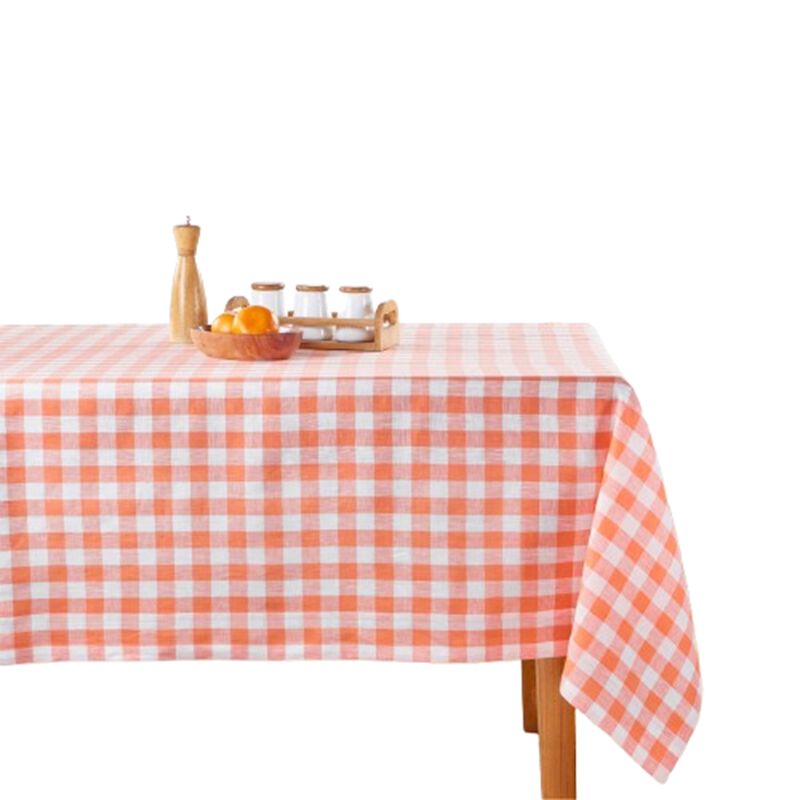 Solino Home Morgan Check 100% Linen Tablecloth &ndash; Handcrafted, Machine Washable, Perfect for Holiday and Everyday Dining