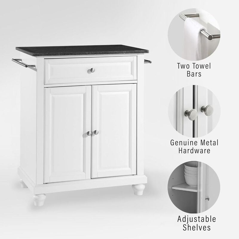 Cambridge Granite Top Portable Kitchen Island/Cart