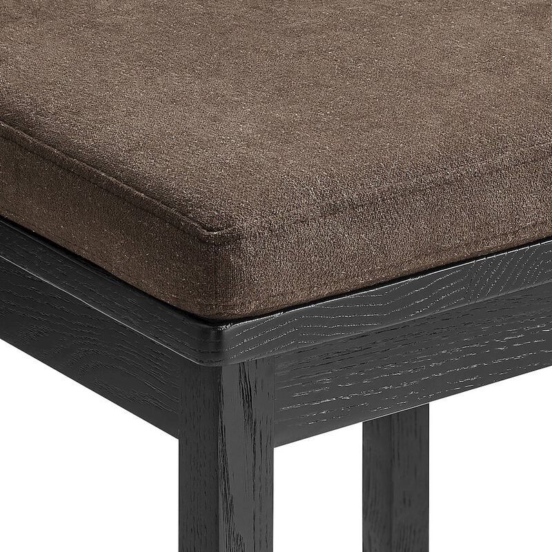 Jax Oak Wood Counter Stool With Wavy Razor Back and Cushion image number 6