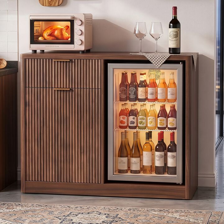 Falfil Mini Fridge Liquor Sideboard Cabinet