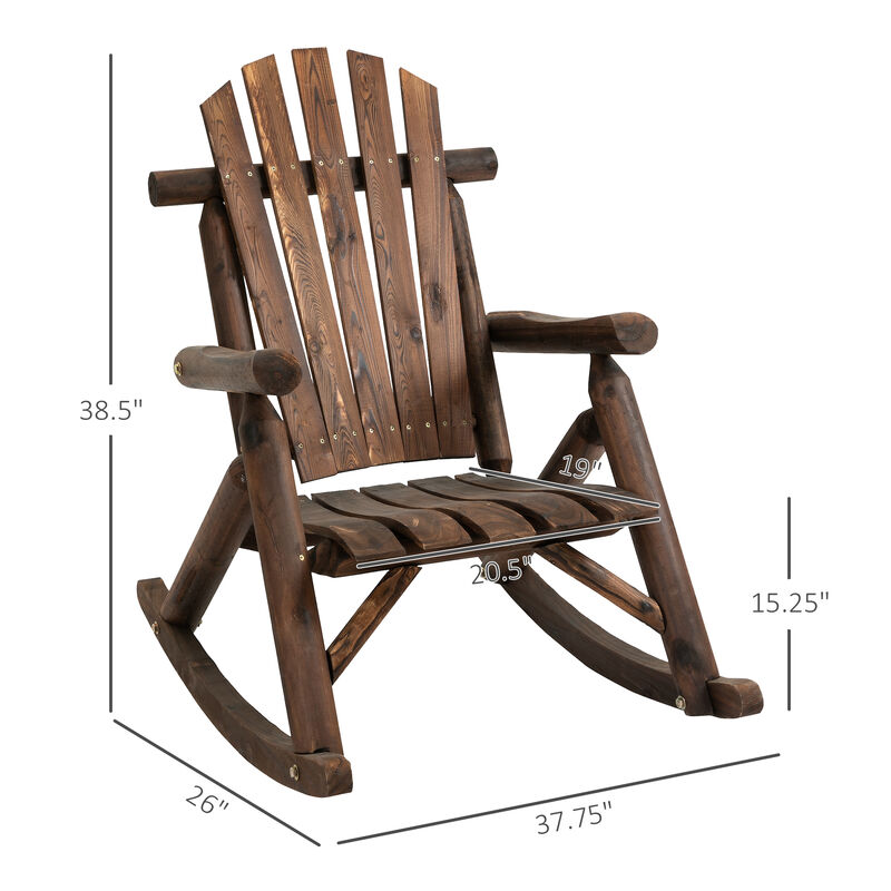 Hivvago Outdoor Adirondack Rocking Chair for Backyard image number 2