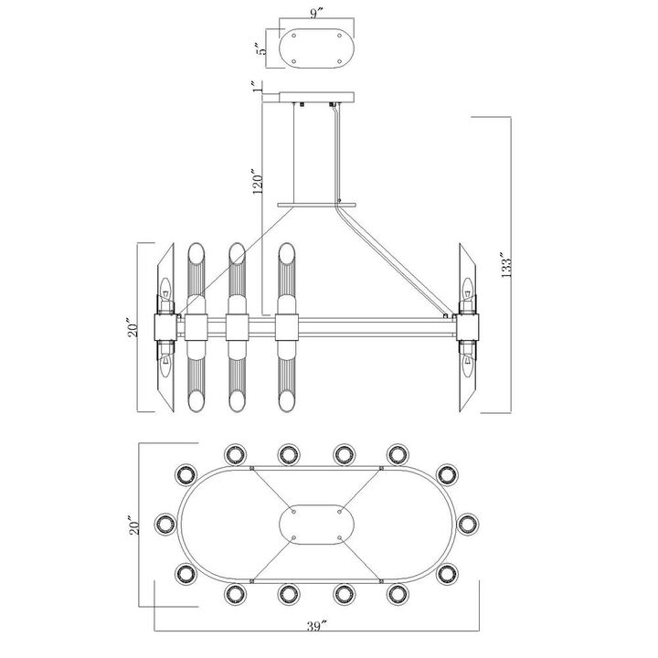 CWI Lighting Croissant 28 Light Chandelier With Satin Gold Finish