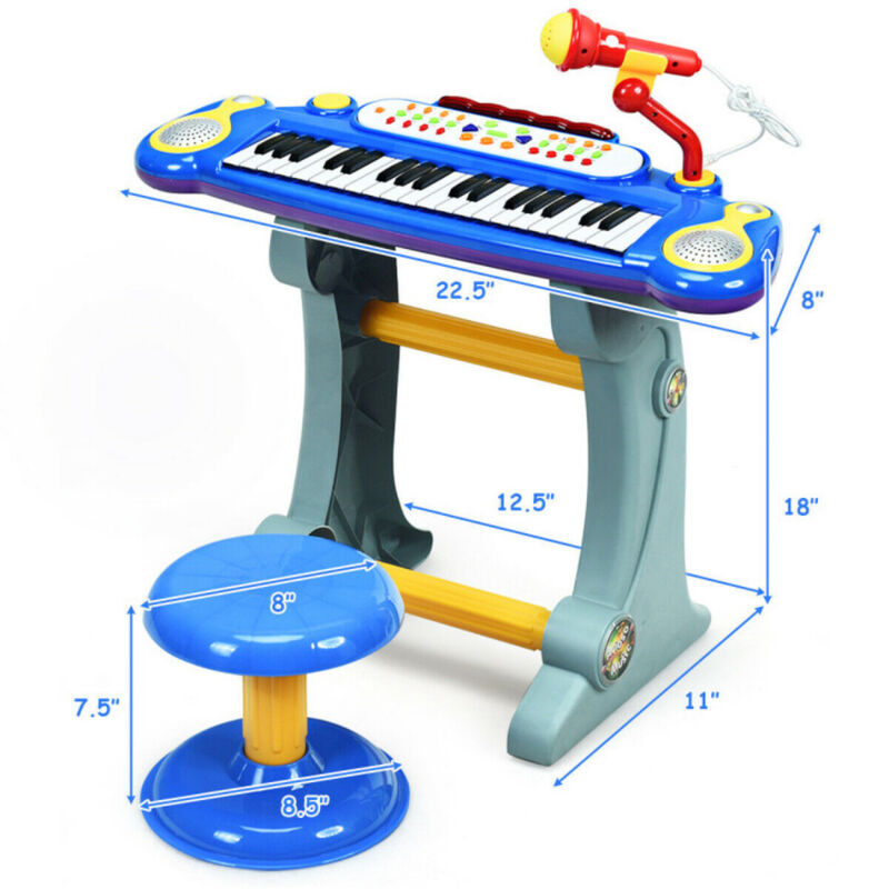 Kids 37 Key Electronic Keyboard Piano Toy image number 2