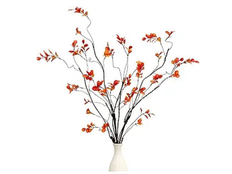 3 Piece Orange Artificial Greenery Stems Vase Filler 38 8 Inch image number 0