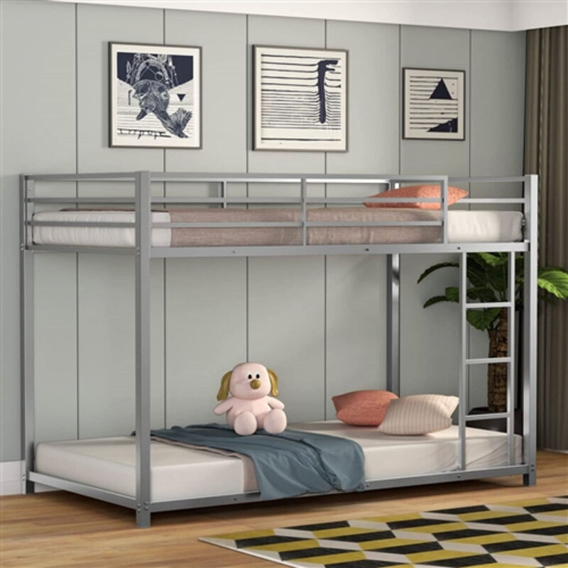 Low Profile Modern Metal Bunk Bed &ndash; Space-Saving and Sleek Design