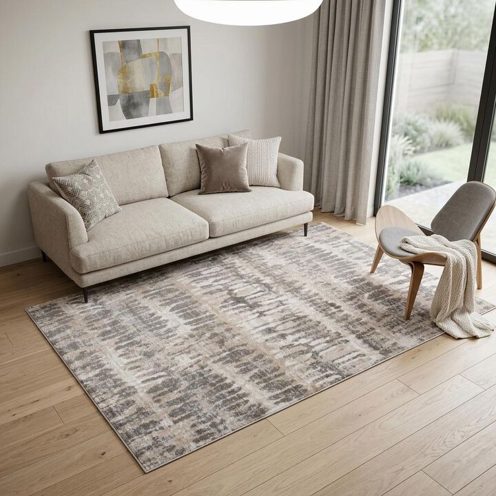 HomeRoots Abstract Distressed Area Rug