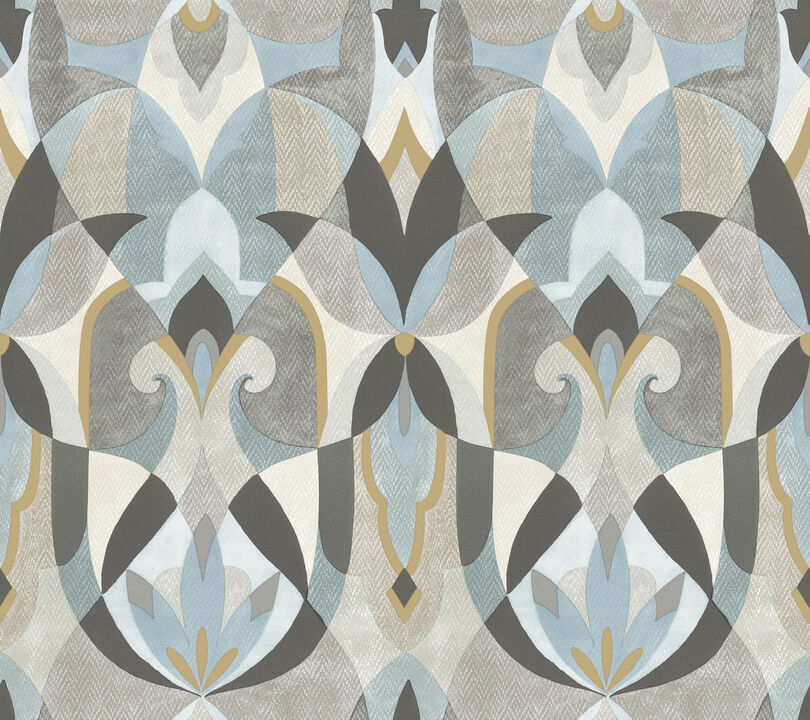 Malta Neutal & Blue Wallpaper