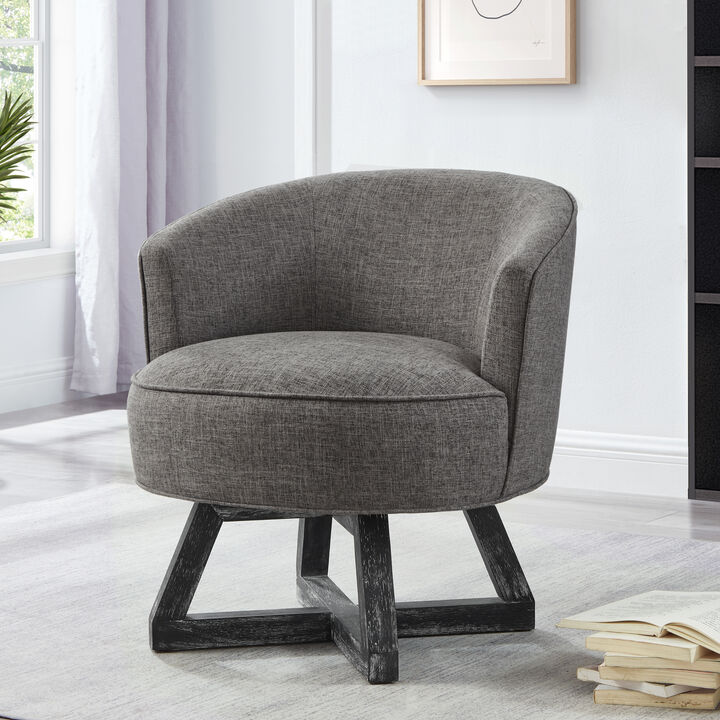 Merax Classic linen Fabric Swivel Accent Chair