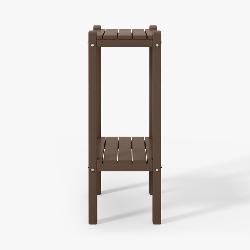 WestinTrends 36" Outdoor Adirondack HDPE 2-Tier Patio Side Table