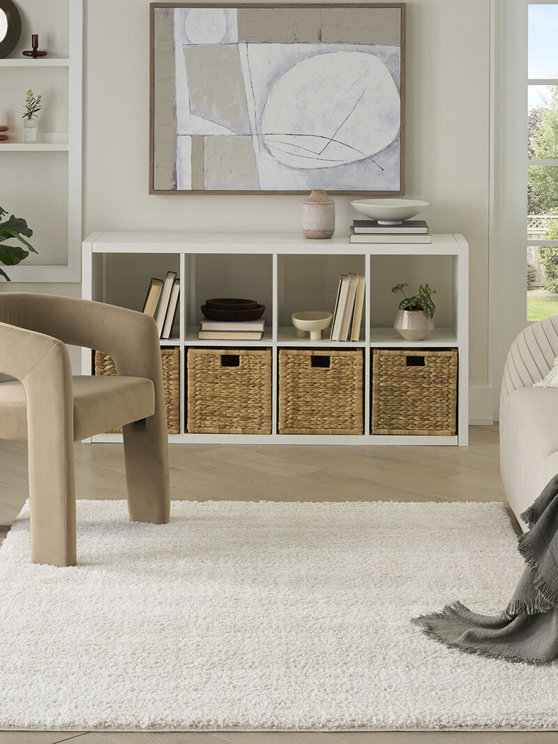 Modern Shag MMD04 Ivory/Beige 3'11" x 5'11" Rug