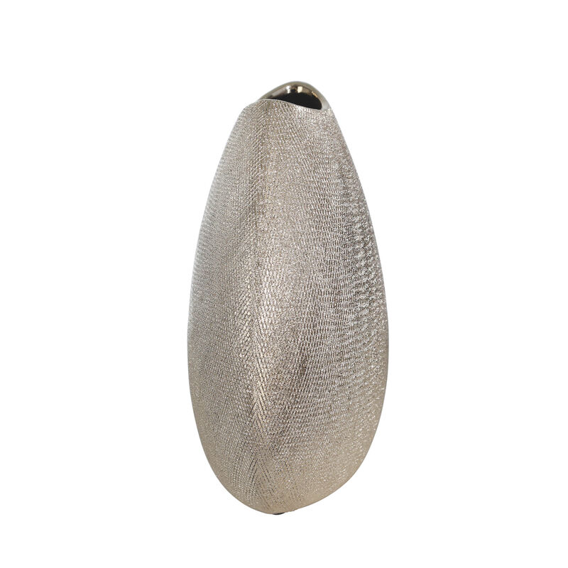 Ceramic 11" Vase, Champagne image number 1
