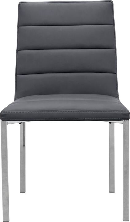 Amalfi Metal Back Chair in Cobalt Leather - Set of 2