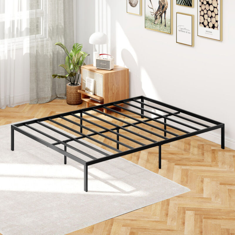 Heavy Duty Metal Bed Frame with Steel Slats &ndash; Durable Mattress Support Platform image number 6