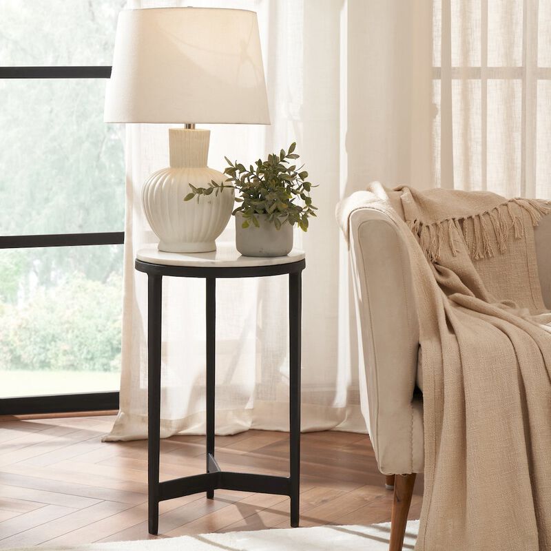Renwil Arryn Side Table In Black Color
