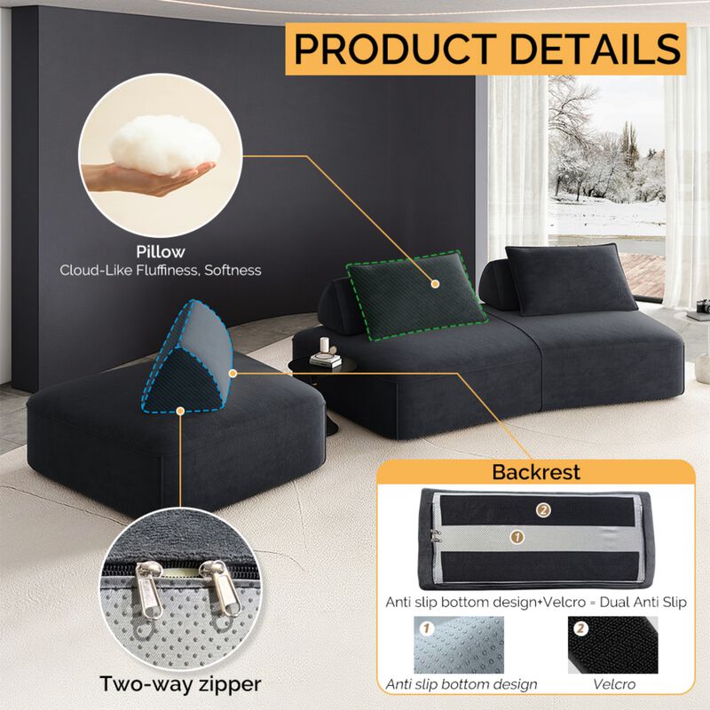 Renmeg Modern Sectional Sofa image number 5