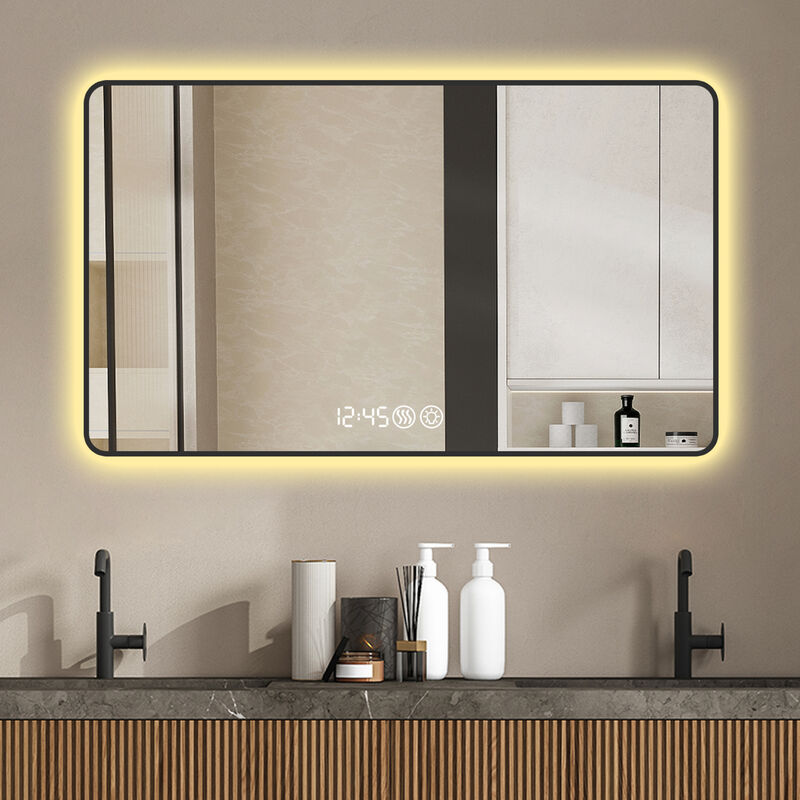 ELEMENT ACE Advanced LED Bathroom Mirror with Smart Display Features image number 1