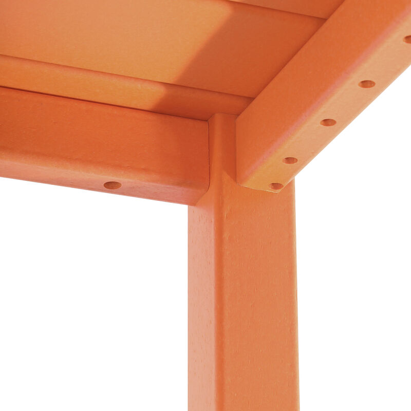 WestinTrends Kids 5-Piece HDPE Outdoor Square Patio Dining Table and Chairs Set