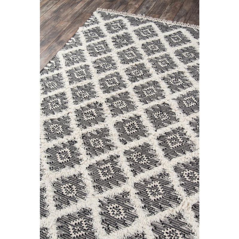 Momeni Contemporary Runner Area Rug, Black, 2'3 X 7'10 Runner