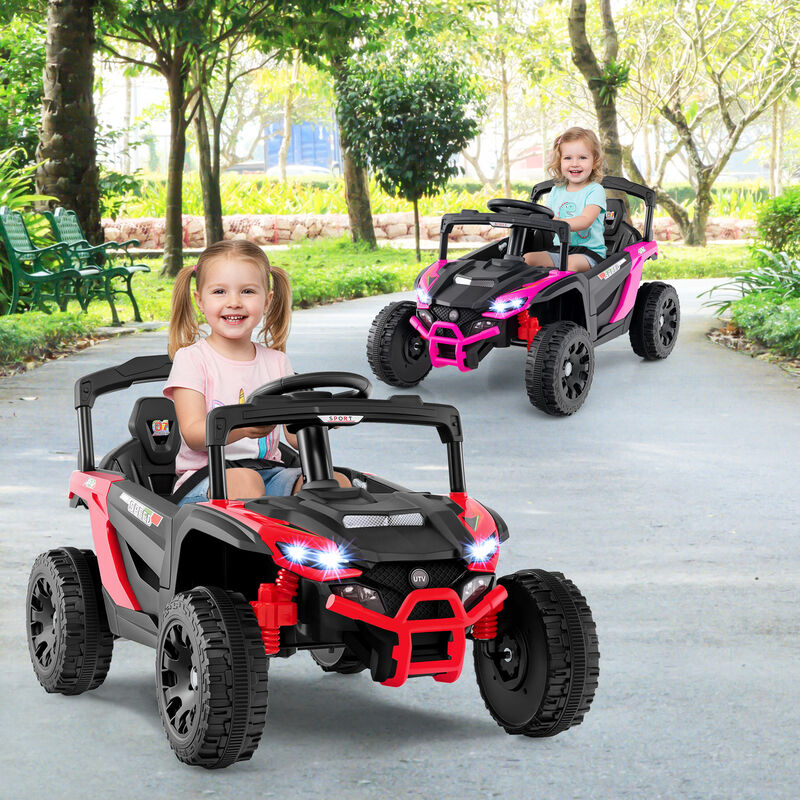 Kids 12V Electric UTV Ride On Car with LED Lights Music and Horn image number 3