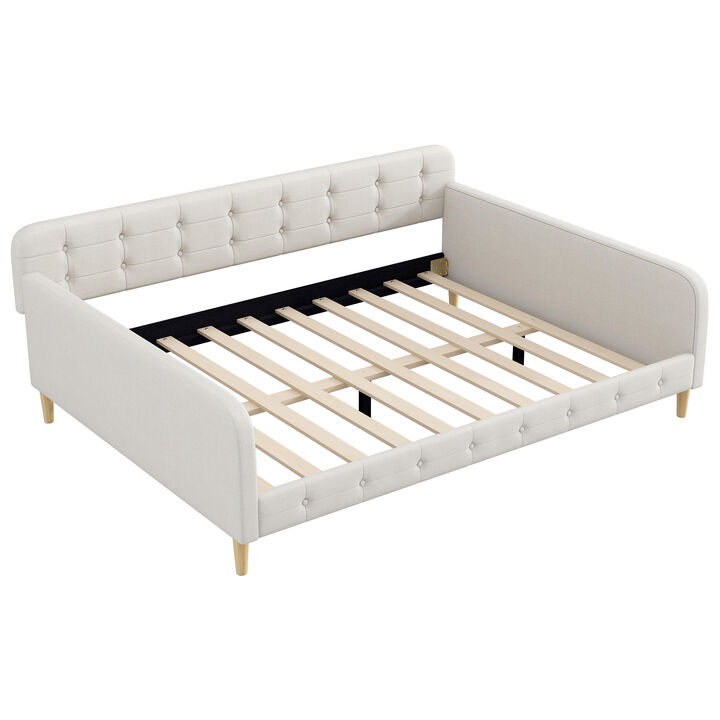 Merax Upholstered Daybed with 4 Support Legs