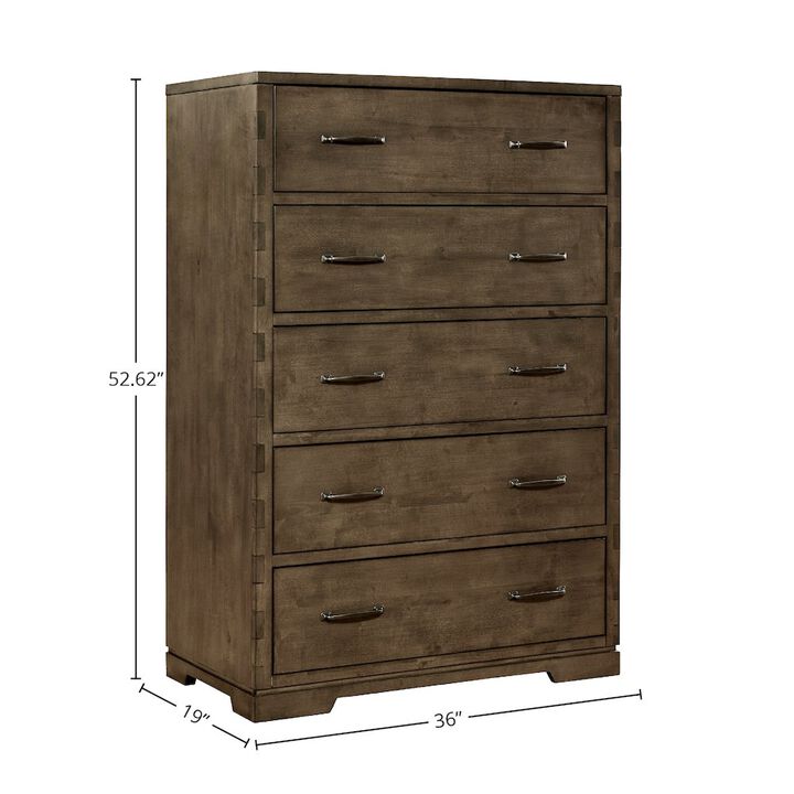 Westwood Design Dovetail 5-Drawer Chest, Graphite