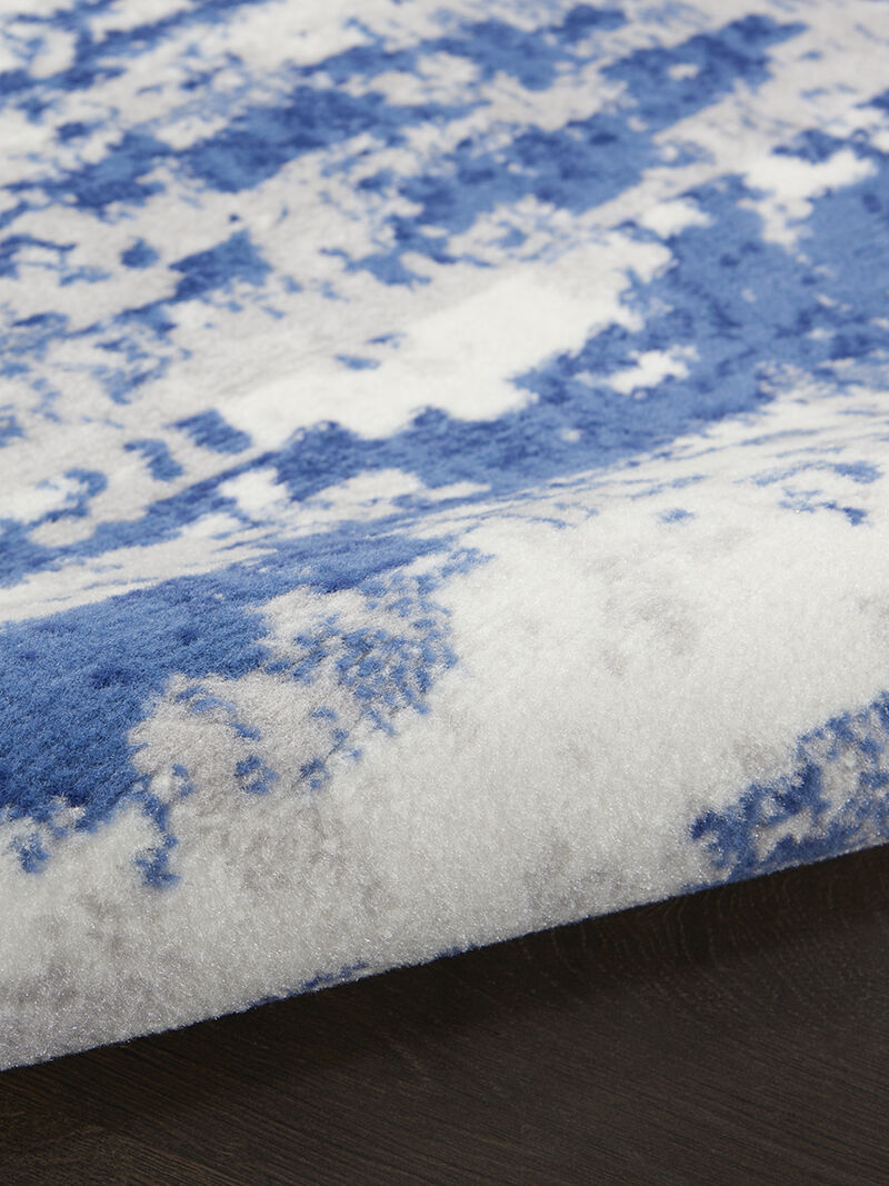 Whimsicle WHS06 Ivory/Navy 5' x 7' Rug