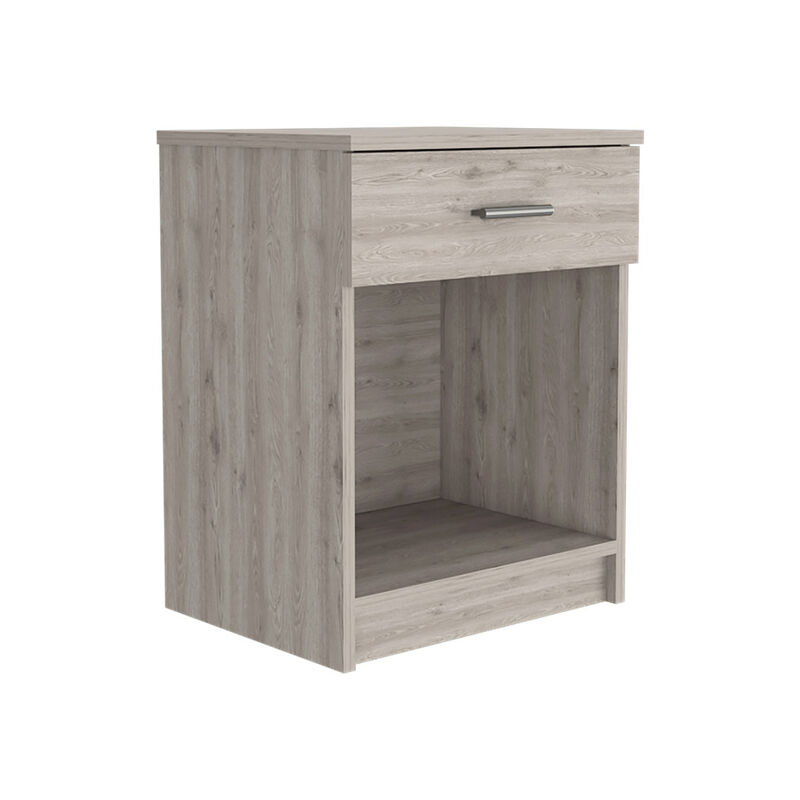 Streamdale Eco Nightstand, Superior Top, One Drawer, Lower Shelf - Light Gray image number 7