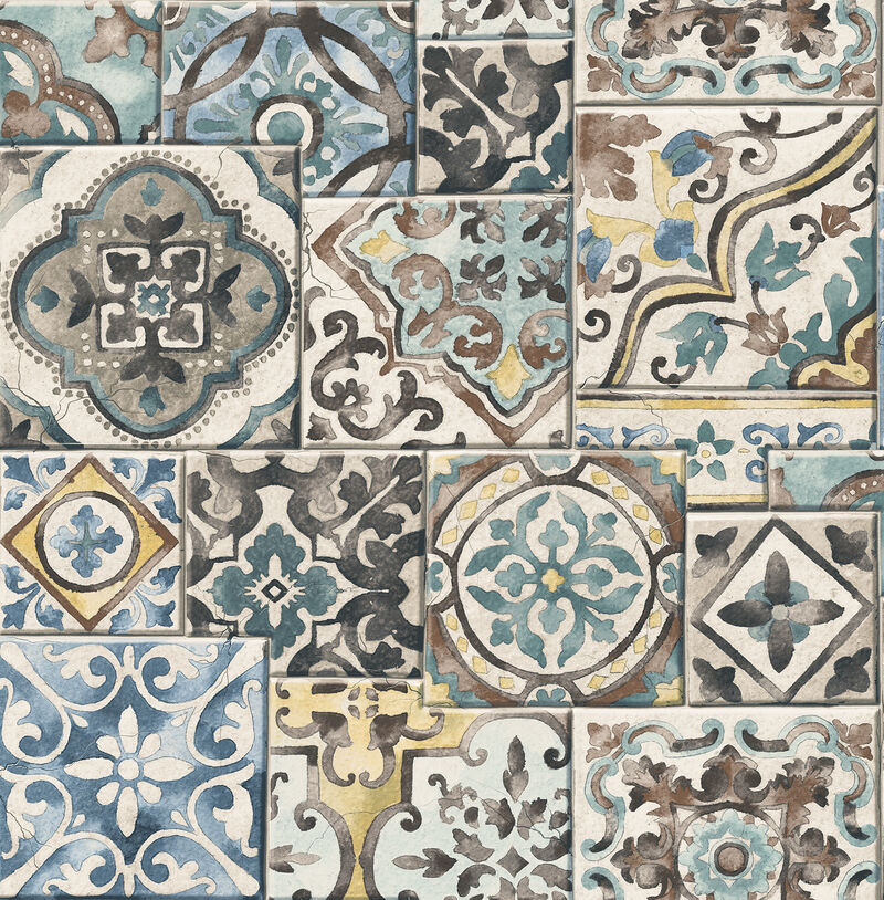 Marrakesh Blue Global Tiles Wallpaper image number 0