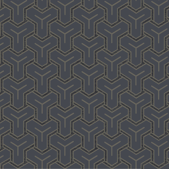 Gautier Blue Tessellate Wallpaper (Set of 2)