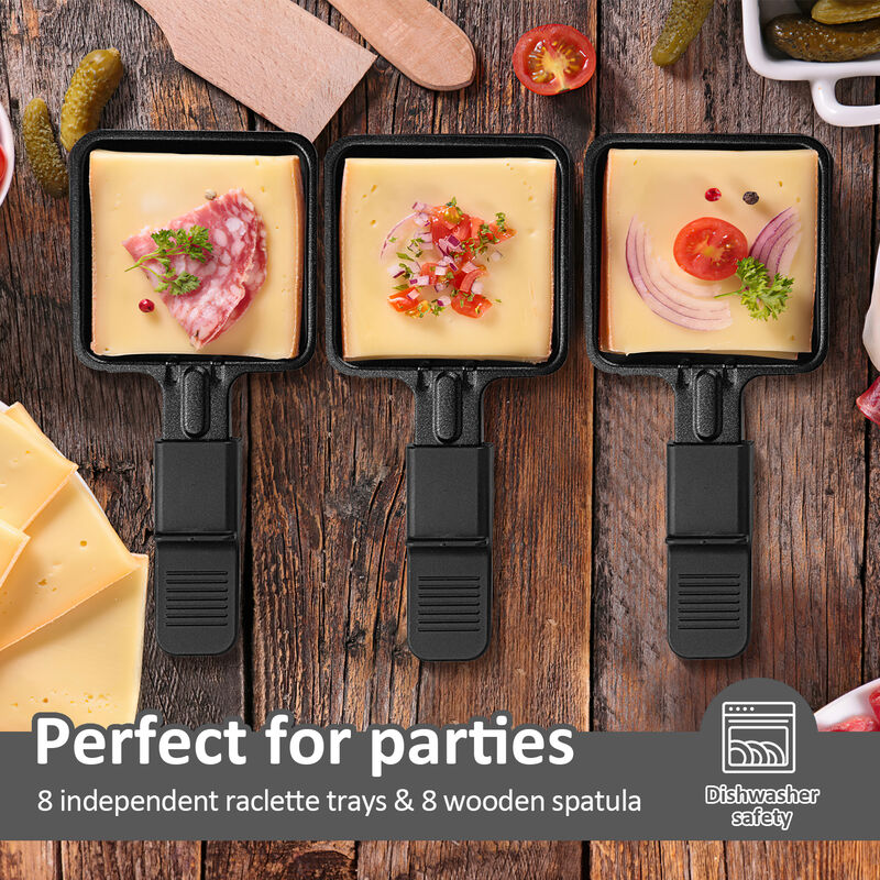Cusimax 2-in-1 Electric Raclette Grill, Indoor Portable Electric BBQ Grill, Reversible Non-stick Plate, Crepe Maker with Temperature Control image number 7