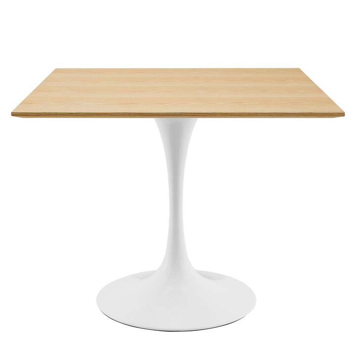 Modway - Lippa 36" Square Dining Table White Natural