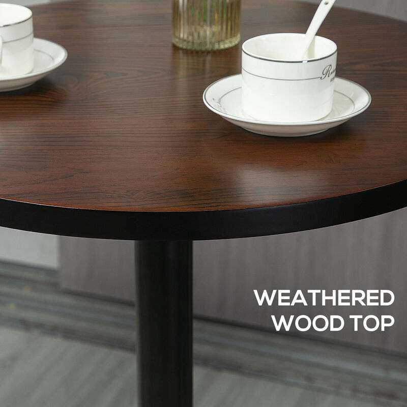 Hivvago 41" Bistro Table with Round Top and Metal Legs image number 4