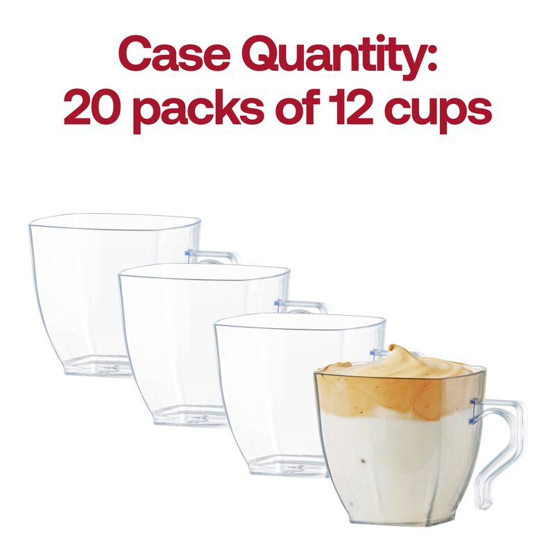 2 oz. Clear Square Plastic Mini Coffee Tea Cups (240 Cups) image number 4