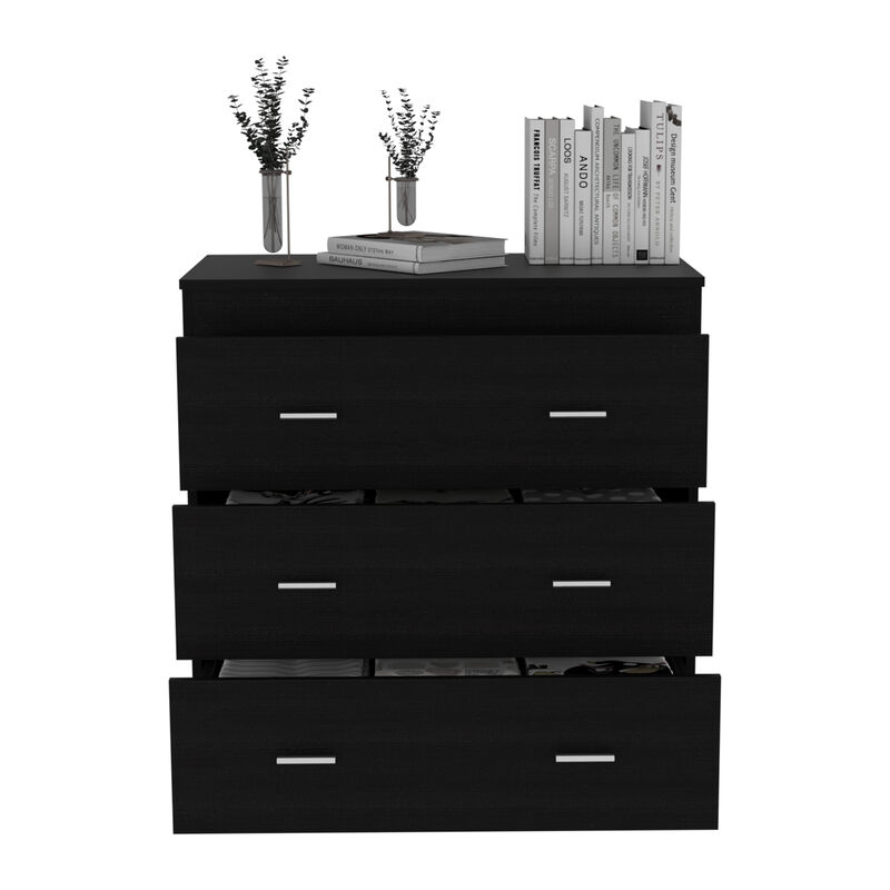 Three Drawer Dresser Litress, Bedroom, Black