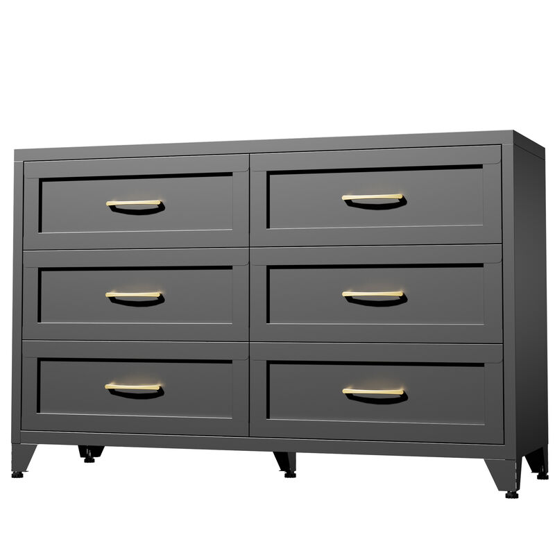 Kankes 6 Drawer Metal Dresse image number 0
