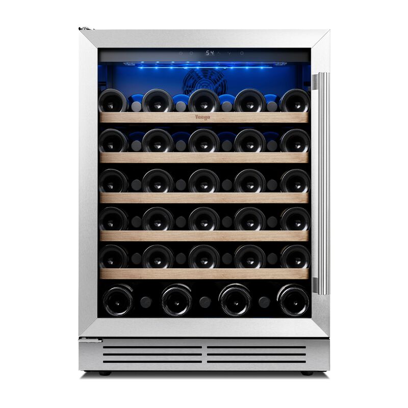 24" Wine Refrigerator Cooler, Holds 52 Bottles, Built-in or Freestanding, Perfect for Home, Kitchen or Bar image number 1