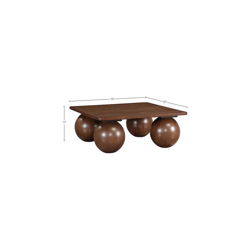 Meridian Furniture Fitch Brown Oak Veneer Coffee Table