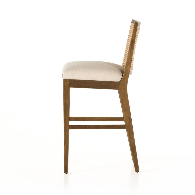 Antonia Cane Armless Bar Stool in Brown