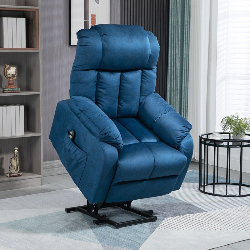 Lift Chair, Power Lift Recliner Chair with Side Pocket and Remote Control for Living Room Blue