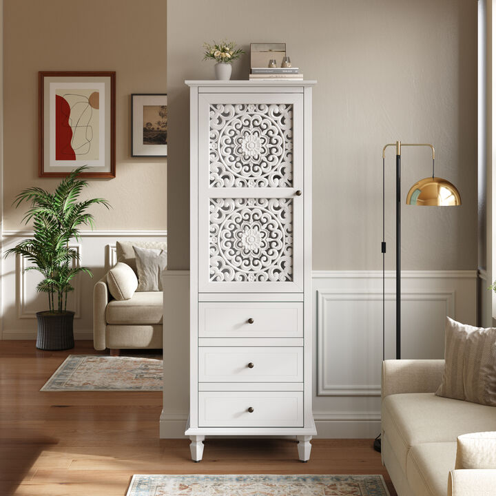 Zuggo 63" Tall Vintage Decorative Cabinet