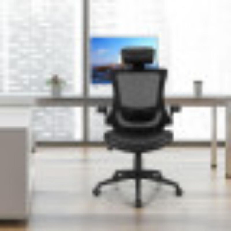 Hivvago High-Back Executive Chair with Adjustable Lumbar Support and Headrest