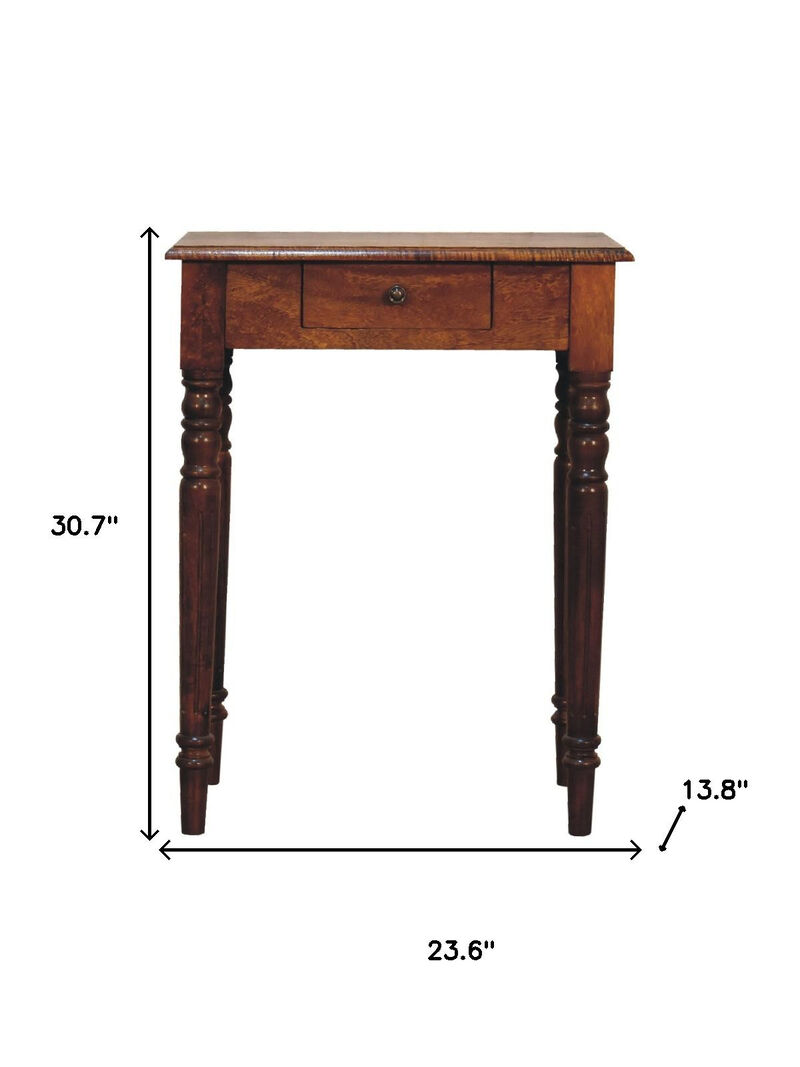 HomeRoots 24" Brown Solid Wood Writing Desk image number 6