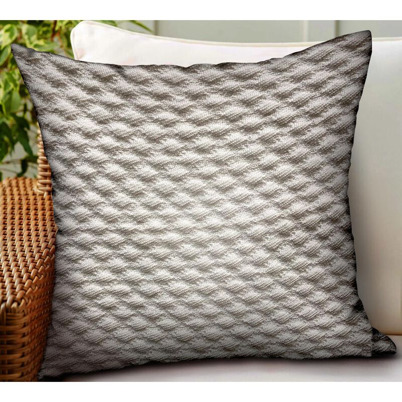 Plutus Brands Monroe Bisque Brown Dobby Luxury Outdoor/Indoor Throw Pillow image number 1