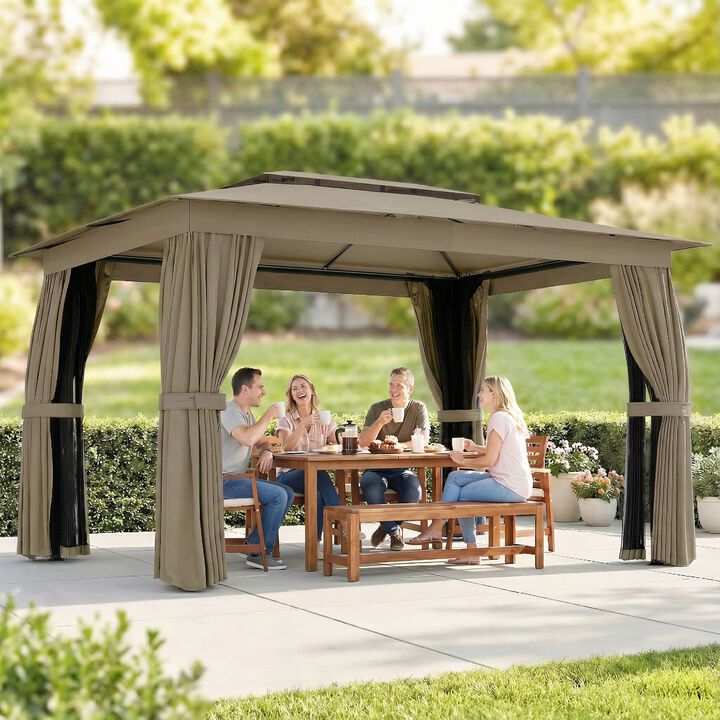 Hivvago Soft Top 10x12 Gazebo Canopy Shelter