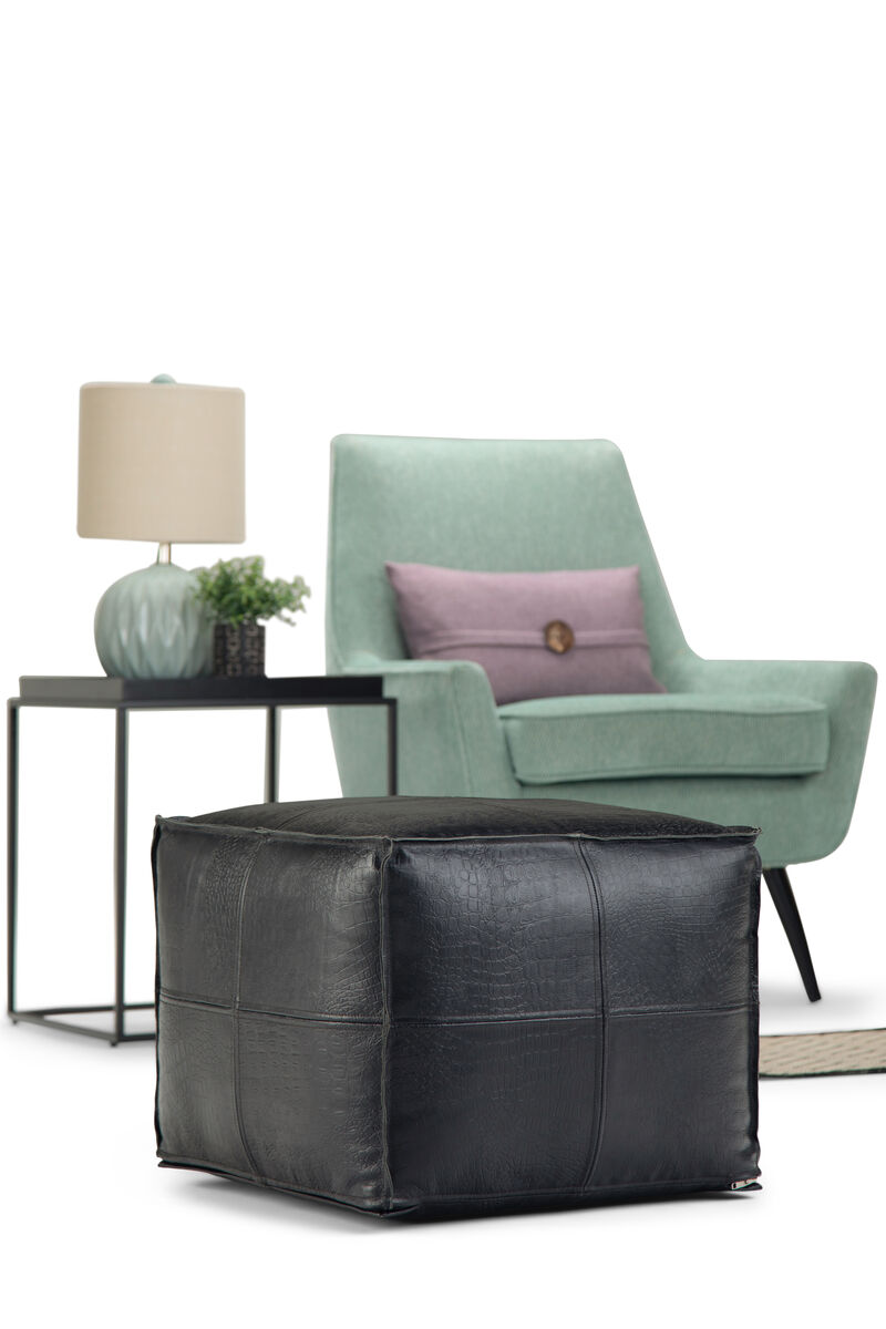 Simpli Home Bowen Square Pouf image number 3