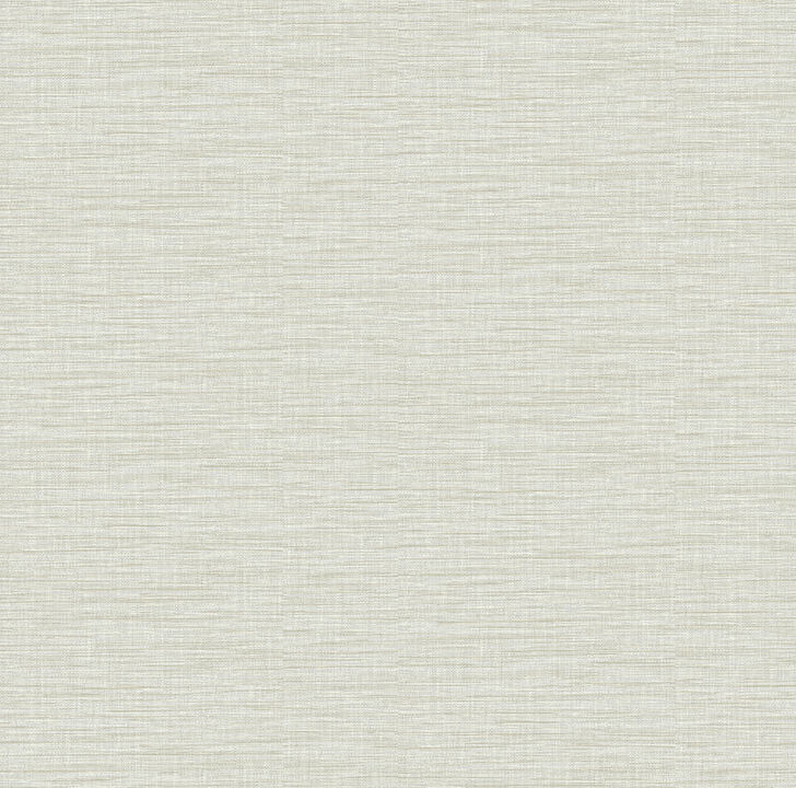 Lela Silver Faux Linen Wallpaper (Set of 2)