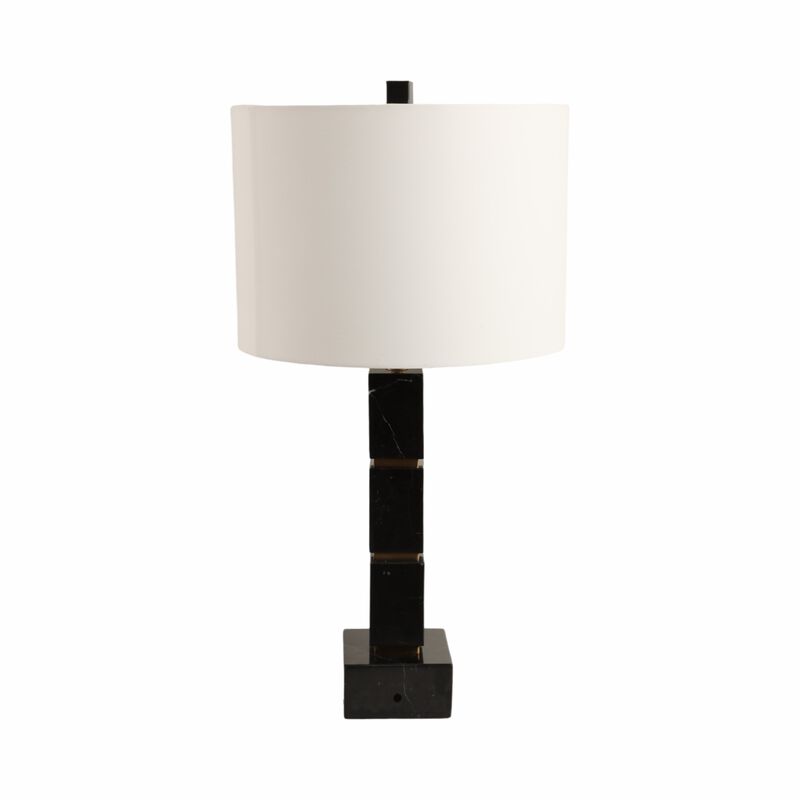 27x14" Stacked Marble Cubes Lamp Base Switch,black image number 4