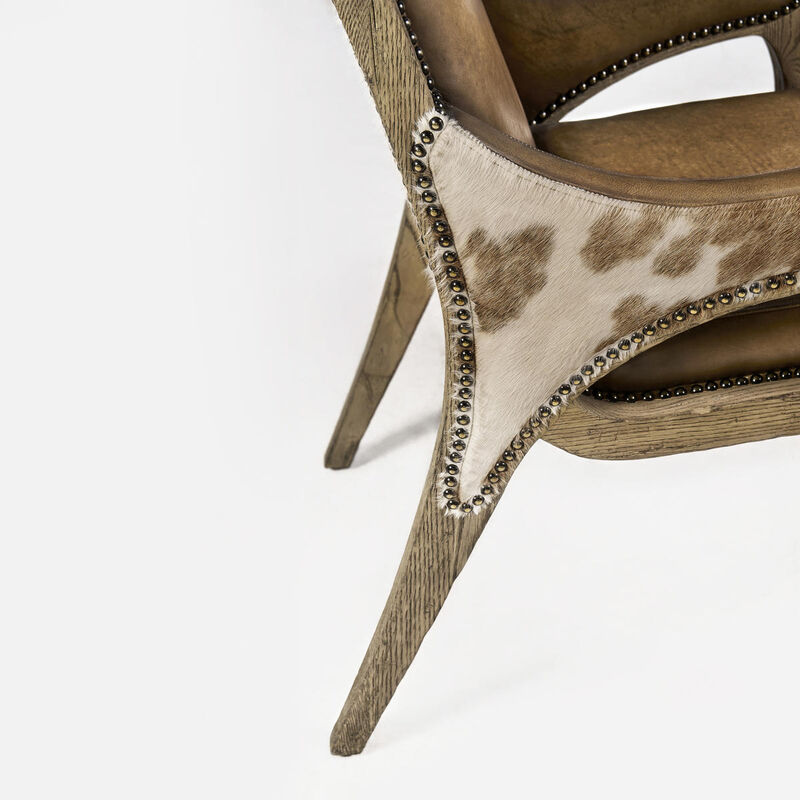 Echo Canyon Leather & Hide Arm Chair image number 7