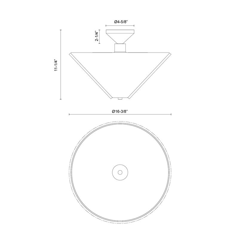 Bridgette 16 in Socket Semi Flush Mount image number 9