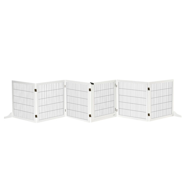 Streamdale Freestanding 6-Panel Wooden Dog Gate
